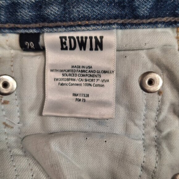 Womens Shorts Edwin Bleu Size 28 - Picture 4 of 5